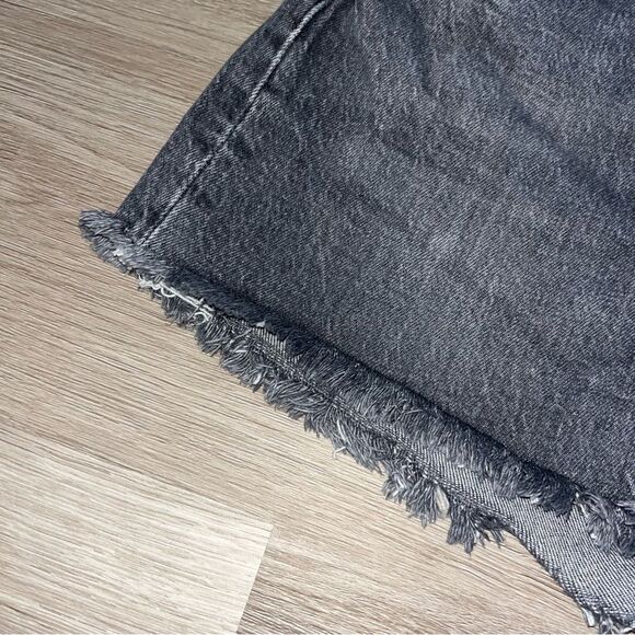 Women's Levi's 501 Charcoal Black Denim Cutoff Shorts - Picture 6 of 15